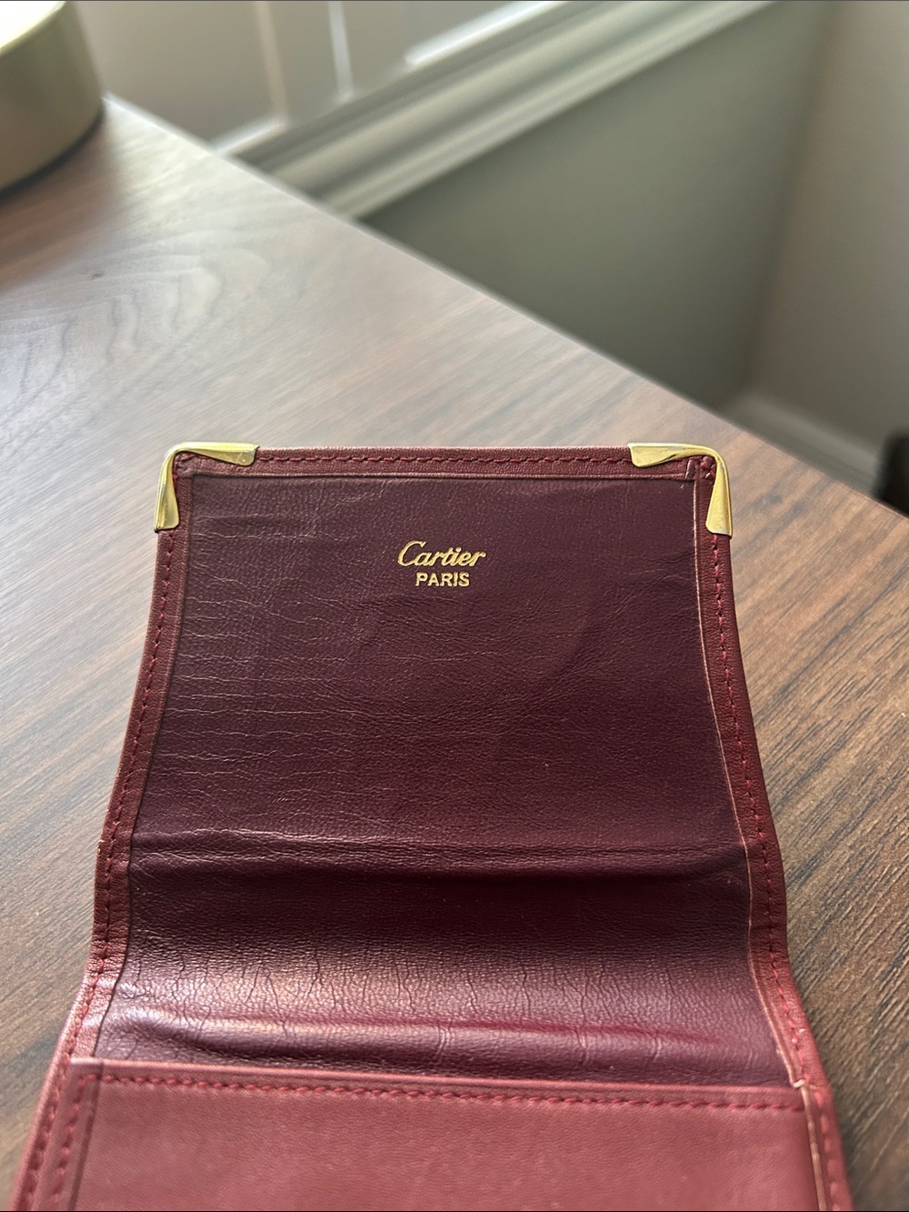 Cartier Men’s Leather Trifold Wallet - Picture 8 of 9